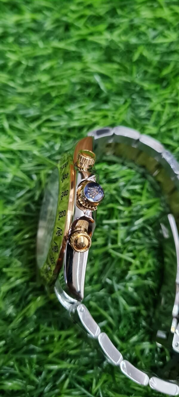 Rolex Gold-Silver Metal Strap Swiss Made Watch For Men