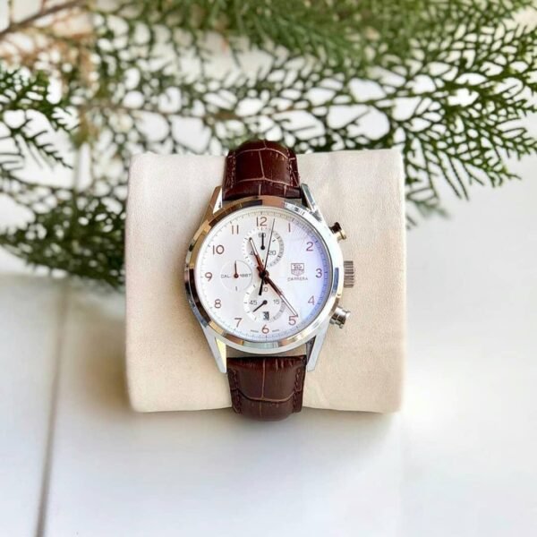 Tagheuer Chronograph Brown Belt Men's Watch