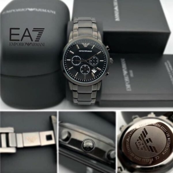 Classic Armani Round Dial Quartz Analog Men's Watch