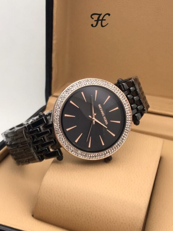 Michael Kors Diamond Studded Women’s Watch In Black