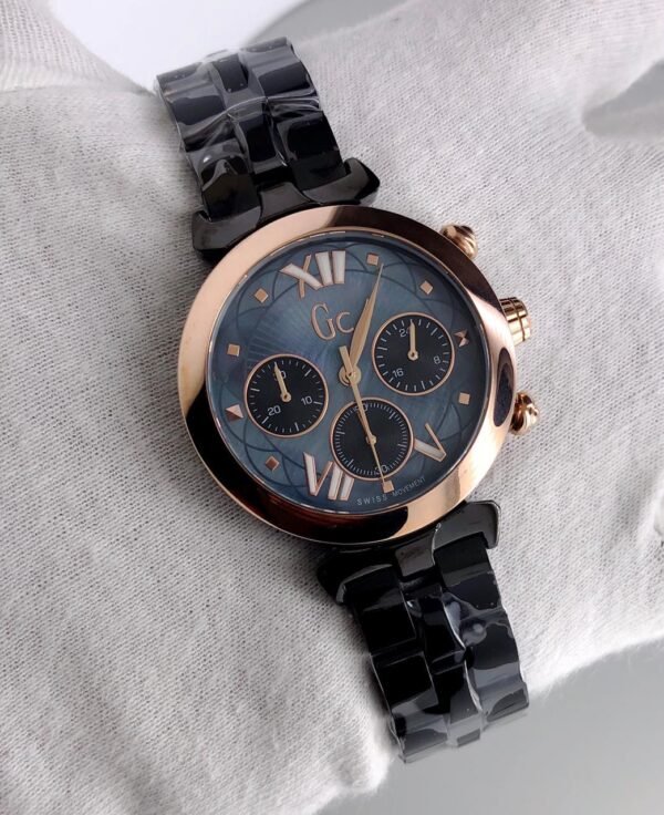 GC Blue Dial Black Metal Strap Women’s Watch