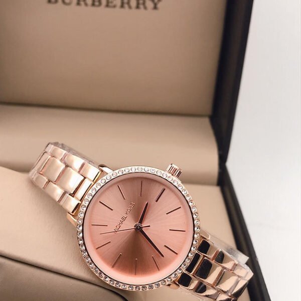 Michael kors Diamond Rose Gold Dial New Metal Belt Women's Watch