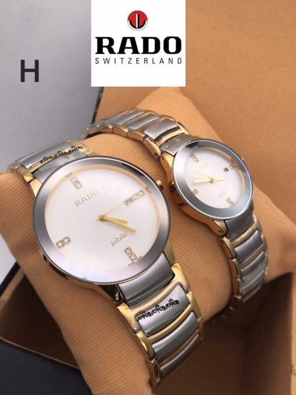 Rado Jubile Grey Bezel Premium Couple Watch