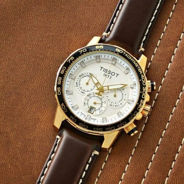 Tissot Chronograph Leather Strap Men's Watch In Budget