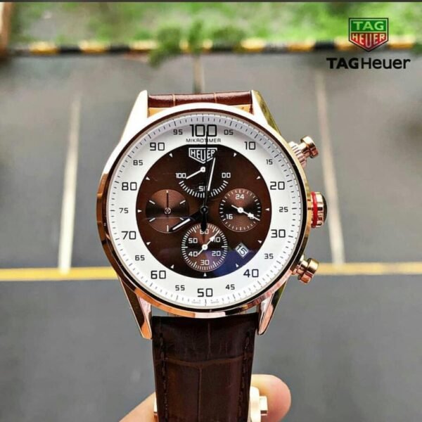 Classic Tag Heuer Brown Dial Leather Belt Men's Watch
