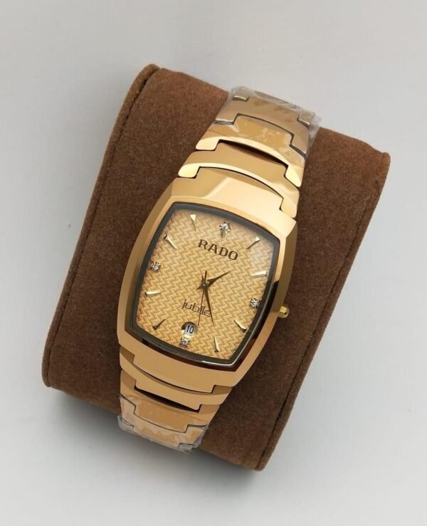 Rado Stylish Gold Strap Men's Watch