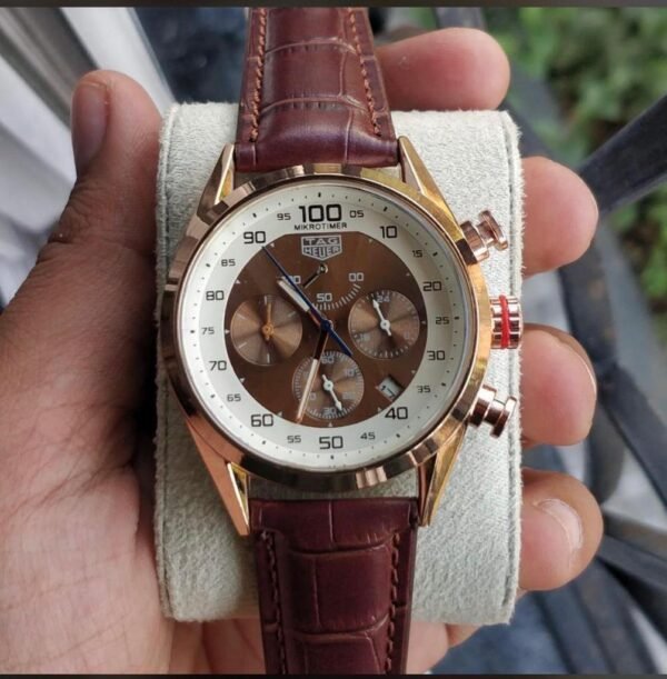 Classic Tag Heuer Brown Dial Leather Belt Men's Watch