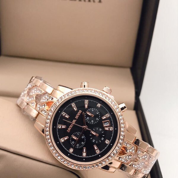 Michael kors Diamond Rose Gold Dial New Metal Belt Women's Watch