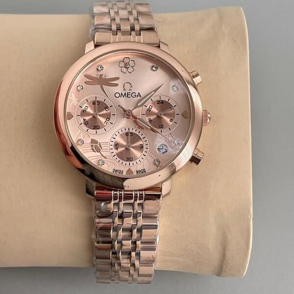 Omega Rose Gold Watch For Women's