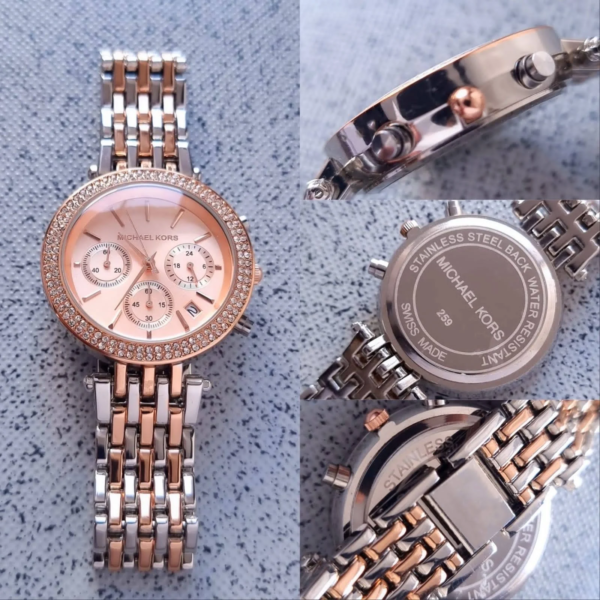 Michael Kors Multi Dial Rose Gold Bezel Women's Watch