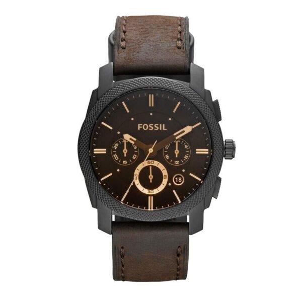 Luxury Fossil Chronograph Leather Belt Men's Watch