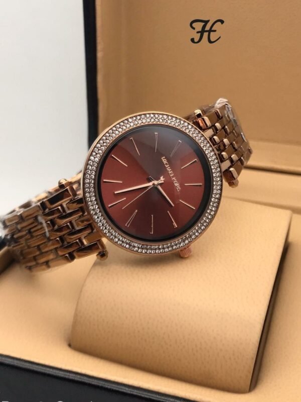 Michael Kors Diamond Metal Strap Watch For Women