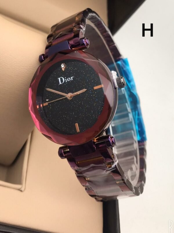 Dior Black Metal Belt Watch