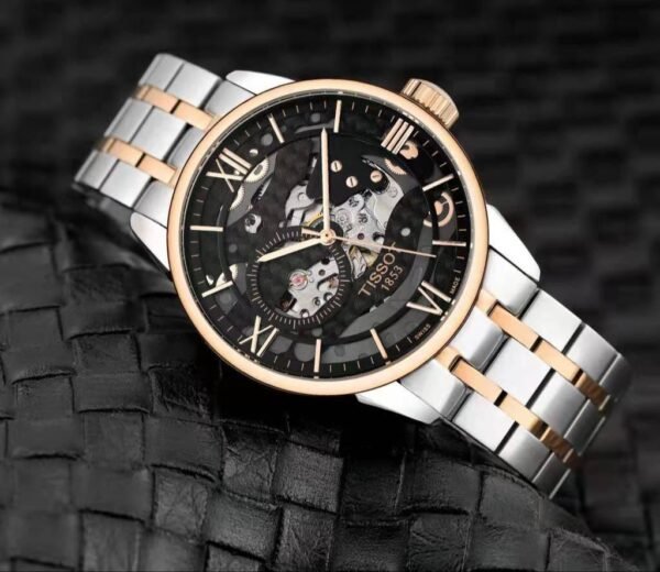 Tissot Automatic Gold And Silver Metal Strap Men's Watch