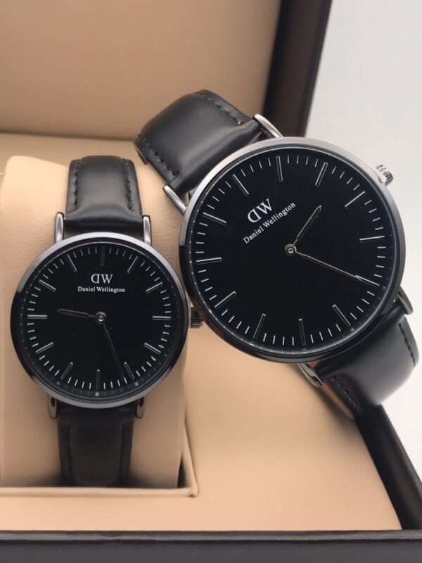 Classic Daniel Wellington Black Dial New Leather Belt Couple Watch