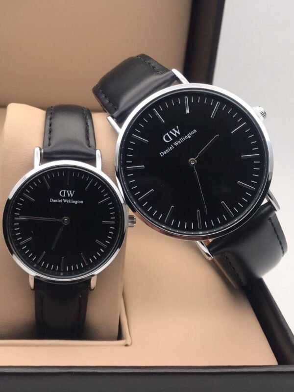 Casual Daniel Wellington Black Dial New Leather Belt Couple Watch