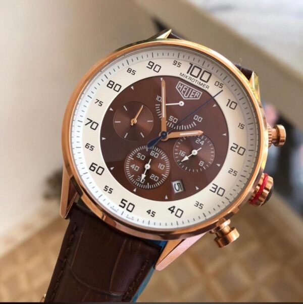 Classic Tag Heuer Brown Dial Leather Belt Men's Watch