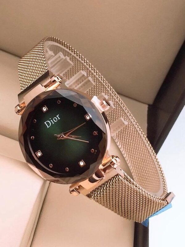 Dior Green Color Dial Metal Belt Woman’s Watch