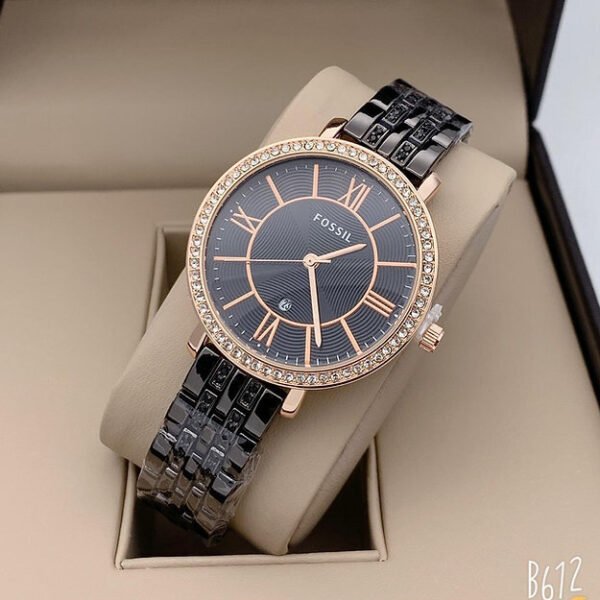 Fossil Black Dial Watch For Women